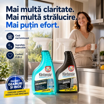 Pachet curatare geamuri si inox Klintensiv – 2 x 500 ml - Img 6