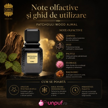 Parfum Arăbesc Ajmal Patchouli Wood 100 ml, Damă, edp - Img 9