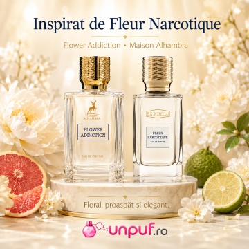 Parfum Arăbesc Alhambra Addiction Flower Maison Alhambra 100 ml, Apă de Parfum Damă, Aromă Floral Fructată, Inspirat Fleur Narcotique - Img 8