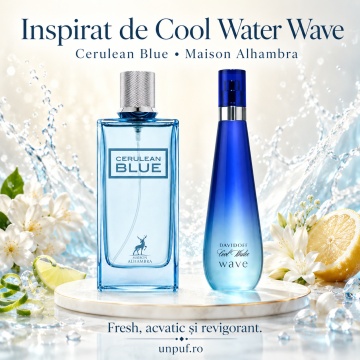 Parfum Arăbesc Alhambra Cerulean Blue Maison Alhambra 100 ml, Apă de Parfum Unisex, Damă și Bărbat, Aromă Acvatic Proaspătă, Inspirat Cool Water Wave - Img 8