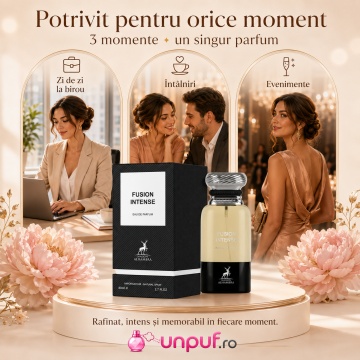 Parfum Arăbesc Alhambra Fusion Intense Maison Alhambra 80 ml, Apă de Parfum Unisex, Damă și Bărbat, Aromă Piele Oriental Lemnoasă, Inspirat Fabulous - Img 6