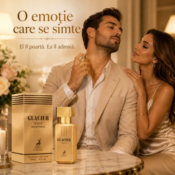 Parfum Arăbesc Alhambra Glacier Gold Maison Alhambra 30 ml, Apă de Parfum Bărbați, Aromă Oriental Ambrată, Inspirat Le Male Elixir - Img 5