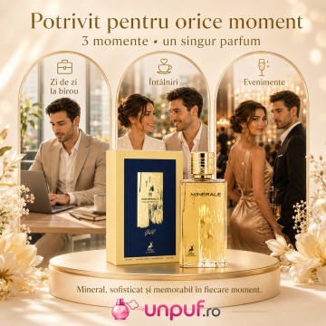 Parfum Arăbesc Alhambra Minerale Gold Maison Alhambra 100 ml, Apă de Parfum Unisex, Damă și Bărbat, Aromă Mineral Oriental Ambrată, Inspirat Ganymede - Img 6