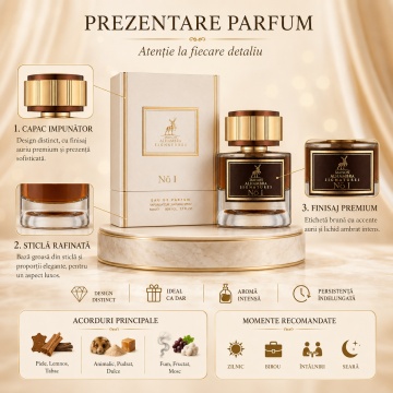 Parfum Arăbesc Alhambra Signatures No. 1 50 ml, Apă de Parfum Unisex, Damă și Bărbat, Maison Alhambra, Inspirat Cuir Intense, Aromă Verde Aromatică cu Bergamotă, Frunze Verzi, Mentă, Ceai Verde, Ierburi Aromatice, Lavandă, Cedru, Mosc și Vetiver - Img 3
