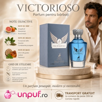 Parfum Arăbesc Alhambra Victorioso Maison Alhambra 100 ml, Apă de Parfum Bărbați, Aromă Oriental Modernă Fresh, Inspirat Invictus - Img 9