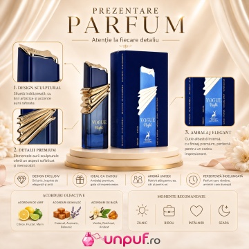 Parfum Arăbesc Alhambra Vogue Night 100 ml, Apă de Parfum Unisex, Damă și Bărbat, Maison Alhambra, Inspirat Chant d'Extase, Aromă Oriental Ambrată Dulce Marină cu Bergamotă, Condimente, Fructe Dulci, Iasomie, Lemn de Santal, Trandafir, Patchouli, Ambră, M - Img 3