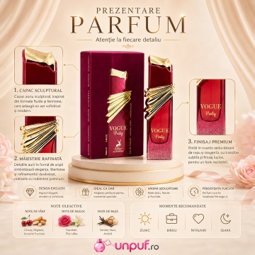 Parfum Arăbesc Alhambra Vogue Party 100 ml, Apă de Parfum Damă, Maison Alhambra, Inspirat Very Good Girl Glam, Aromă Oriental Modernă Dulce și Seducătoare cu Note Fructate, Bergamotă, Condimente, Cireșe, Migdale, Trandafir, Flori Albe, Vanilie, Ambră, Mos - Img 3