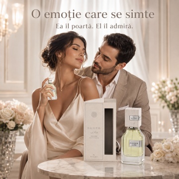 Parfum Arăbesc Ard Al Zaafaran Saheb Intense 70 ml, Apă de Parfum Unisex, Damă și Bărbat, Inspirat Imagination, Aromă Oriental Ambrată cu Bergamotă, Condimente, Fructe Dulci, Iasomie, Trandafir, Patchouli, Ambră, Mosc și Vanilie - Img 5