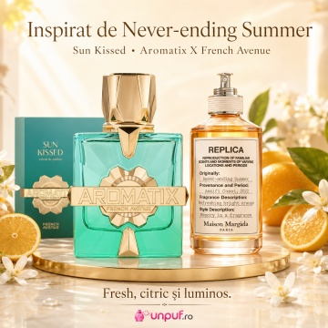 Parfum Arăbesc Aromatix Sun Kissed French Avenue 100 ml, Apă de Parfum Unisex, Damă și Bărbat, Inspirat Never Ending Summer Maison Martin Margiela, Aromă Aromatic Orientală cu Citrice, Condimente, Note Proaspete, Flori Albe, Lavandă, Note Calde, Lemn de C - Img 8