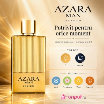 Parfum Arăbesc Azara Man Fragrance World 100 ml, Apă de Parfum Bărbat, Aromă Aromatic Lemnos Condimentată cu Bergamotă, Lămâie, Piper, Geranium, Lavandă, Salvie, Paciuli, Ambră, Cedru și Mosc - Img 8