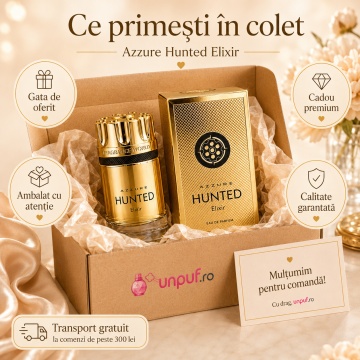 Parfum Arăbesc Azzure Hunted Elixir 100 ml, Apă de Parfum Bărbat, Aromă Aromatic Condimentată Intensă, Elegantă, Puternică și Masculină, Inspirată de Azzaro Forever Wanted Elixir - Img 4