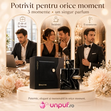 Parfum Arăbesc Bărbat Spectre Ghost French Avenue 80 ml, Apă de Parfum, Inspirat de Ani Nishane, Aromă Aromatic Orientală cu Citrice, Condimente, Note Proaspete, Flori Albe, Lavandă, Note Calde, Cedru, Ambră, Mosc și Accente Vanilate - Img 6