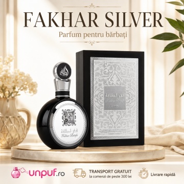 Parfum Arabesc Bărbați Fakhar Silver Lattafa, Eau de Parfum 100 ml, Fresh Aromatic Masculin - Img 8