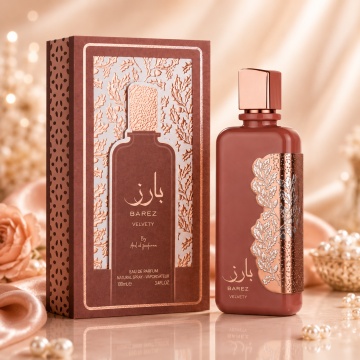 Parfum Arăbesc Barez Velvety 100 ml Ard Al Zaafaran, Apă de Parfum Unisex Damă și Bărbat, Aromă Oriental Vanilată, Catifelată, Florală, Dulce și Elegantă, Inspirată de Coco Mademoiselle