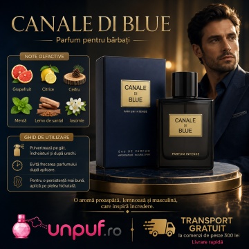Parfum Arăbesc Canale Di Blue Parfum Intense Fragrance World 100 ml, Apă de Parfum Bărbați, Aromă Aromatică Fresh Lemnoasă cu Citrice, Grepfrut, Iasomie, Mentă, Piper Roz, Labdanum, Cedru, Lemn de Santal, Tămâie, Olibanum, Vetiver și Nucșoară - Img 9