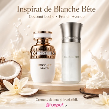 Parfum Arăbesc Coconut Leche French Avenue 100 ml, Apă de Parfum Damă, Inspirat Blanche Bête, Aromă Gourmand Cremoasă cu Cocos, Vanilie, Lapte Cremos, Tuberoză, Flori Albe, Acord Lactonic, Ambră, Note Dulci și Acord Tropical - Img 8