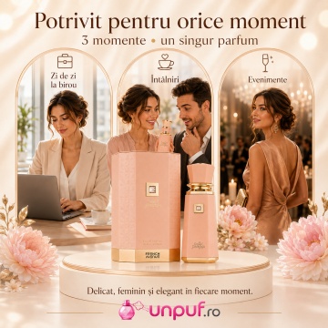 Parfum Arăbesc Damă Sweet Paradise French Avenue 100 ml, Apă de Parfum, Inspirat de Scarlet Poppy, Aromă Fructat Florală cu Bergamotă, Fructe Zemoase, Pară, Caramel Fin, Flori Albe, Iasomie, Ambră, Mosc și Vanilie - Img 6