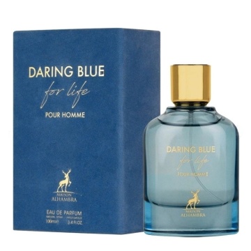 Parfum Arăbesc Daring Blue For Life Maison Alhambra 100 ml, Apă de Parfum Bărbați, Inspirat Light Blue Forever Dolce & Gabbana, Aromă Lemnos Acvatică Fresh cu Bergamotă, Grepfrut, Frunze de Violetă, Note Ozonice, Mosc, Paciuli și Vetiver - Img 11