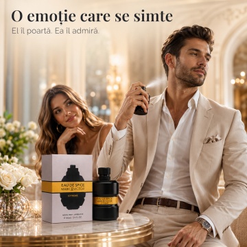Parfum Arăbesc Eau De Spice Extreme Mark & Victor Fragrance World 100 ml, Apă de Parfum Bărbați, Aromă Lemnos Condimentată cu Scorțișoară, Chimion, Șofran, Whiskey, Tutun și Vanilie - Img 5