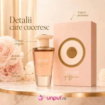 Parfum Arăbesc Eclair Affair French Avenue 100 ml, Apă de Parfum Unisex, Damă și Bărbat, Inspirat Giardini Di Toscana Bianco Latte, Aromă Dulce Gourmand cu Vanilie, Caramel, Cocos, Acorduri Ambrate, Citrice, Condimente, Flori Albe, Lavandă, Cedru, Ambră ș - Img 4