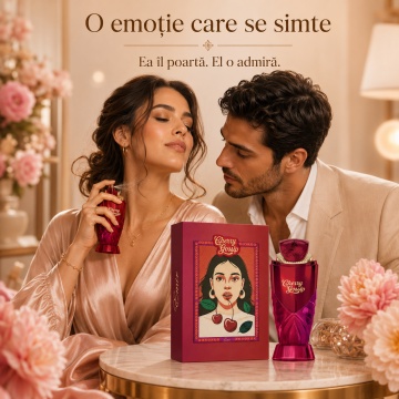 Parfum Arăbesc Emir Cherry Gossip Eau de Parfum 100 ml, Damă, Aromă Fructat Gourmand Cireșe, Dulce, Intensă și Feminină, Inspirată de Black Opium Over Red - Img 5
