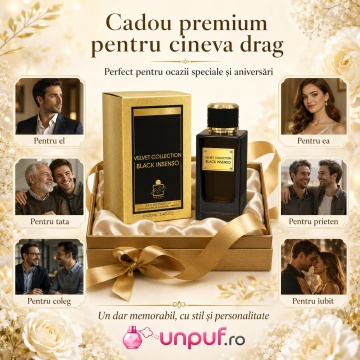 Parfum Arăbesc Emper Velvet Collection Black Insenso 100 ml, Apă de Parfum Unisex, Damă și Bărbat, Inspirat Velvet Incenso, Aromă Oriental Tămâioasă cu Piper Negru, Rășină Elemi, Tămâie, Turmeric, Benzoină, Paciuli, Lemn de Agar Oud, Cașmeran, Vanilie, Am - Img 7
