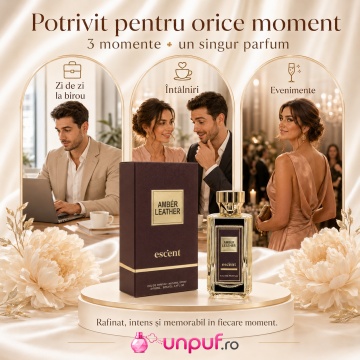 Parfum Arăbesc Escent Amber Leather Escent 100 ml, Unisex, Damă, Bărbat, edp - Img 6