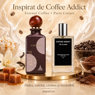 Parfum Arăbesc Eternal Coffee Paris Corner 85 ml, Apă de Parfum Unisex Damă și Bărbat, Aromă Gurmand Cafea, Caramel, Ciocolată, Lapte, Vanilie și Mosc, Inspirată de Coffee Addict - Img 8