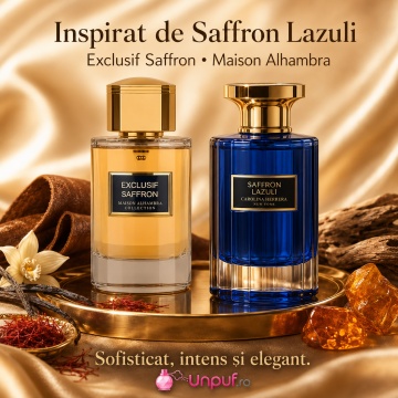 Parfum Arăbesc Exclusif Saffron Maison Alhambra 100 ml, Apă de Parfum Unisex, Damă și Bărbat, Inspirat Saffron Lazuli Carolina Herrera, Aromă Oriental Condimentată cu Șofran, Coacăze Negre, Boabe de Tonka, Trandafir, Stânjenel, Piele, Lemn de Guaiac și Va - Img 5