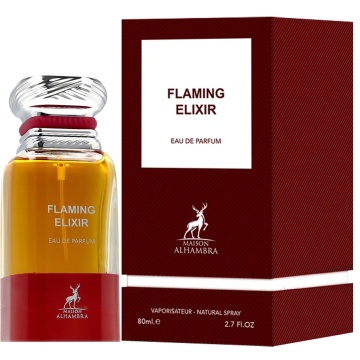 Parfum Arăbesc Flaming Elixir Maison Alhambra 80 ml, Apă de Parfum Unisex, Damă și Bărbat, Inspirat Cherry Smoke Tom Ford, Aromă Oriental Condimentată cu Vișină, Șofran, Caisă, Măslină, Osmanthus, Pielărie, Note de Fum, Note Lemnoase, Ulei Cypriol și Naga - Img 11