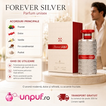 Parfum Arăbesc Forever Silver Ard Al Zaafaran 100 ml, Apă de Parfum Unisex Damă și Bărbat, Aromă Fresh Lemnoasă, Fructată, Dulce, Vanilată, Fin Condimentată și Rafinată, Inspirată de My Way - Img 9