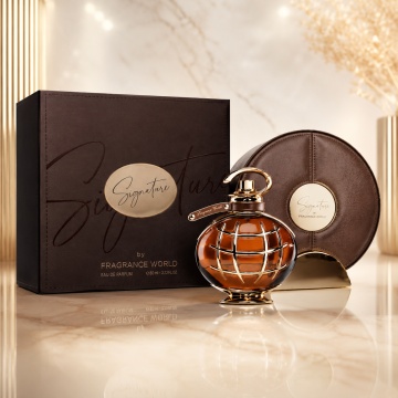 Parfum Arăbesc Fragrance World Signature Brown 80 ml, Apă de Parfum Unisex, Damă și Bărbat, Aromă Aromatic Orientală, Caldă și Lemnoasă, cu Citrice, Condimente, Note Proaspete, Flori Albe, Lavandă, Cedru, Ambră și Mosc