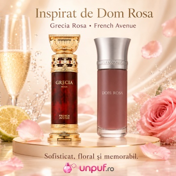 Parfum Arăbesc Grecia Rosa French Avenue 100 ml, Apă de Parfum Unisex, Damă și Bărbat, Inspirat Dom Rosa, Aromă Floral Fructată cu Grapefruit, Șampanie, Pară, Trandafir, Bujor, Iasomie, Olibanum, Cedru, Vetiver, Oud, Ambră și Mosc - Img 8