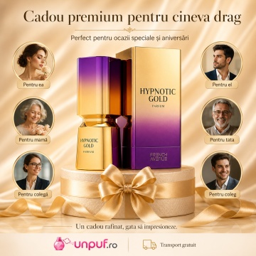 Parfum Arăbesc Hypnotic Gold French Avenue 100 ml, Apă de Parfum Unisex, Damă și Bărbat, Inspirat A Night In Marrakesh, Aromă Oriental Ambrată Dulce și Cald Condimentată cu Șofran, Citrice, Rășini, Flori Albe, Note Balsamice, Vanilie, Iris, Miere, Lemn de - Img 7