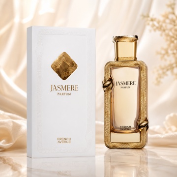 Parfum Arăbesc Jasmere French Avenue 100 ml, Eau de Parfum pentru Damă, Inspirat Tilia, Aromă Floral Lemnos Moscată cu Flori de Tei, Iasomie Sambac, Floare de Portocal, Heliotrop, Vetiver, Mosc, Lemn Uscat și Accente Florale Luminoase