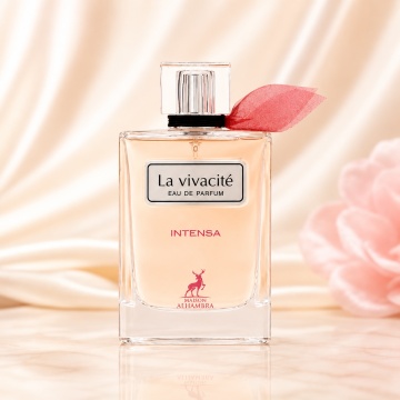 Parfum Arăbesc La Vivacité Intensa Maison Alhambra EDP 100 ml Femei, Inspirat La Vie Est Belle Intensément, Aromă Oriental Florală cu Zmeură, Bergamotă, Piper Roz, Heliotrop, Portocală și Iasomie - Img 2