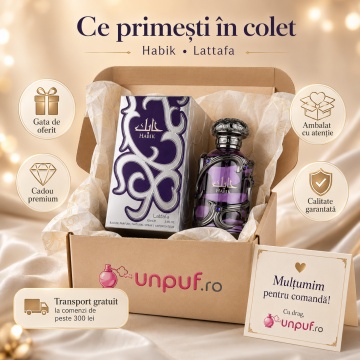 Parfum Arăbesc Lattafa Habik For Men 100 ml, Apă de Parfum Bărbat, Aromă Aromatică Masculină cu Bergamotă, Pară, Frezie și Mosc - Img 4