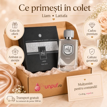 Parfum Arăbesc Lattafa Liam Grey 100 ml, Apă de Parfum Bărbat, Aromă Sofisticată cu Cardamom, Ceai Negru, Smochin, Vanilie și Santal - Img 4
