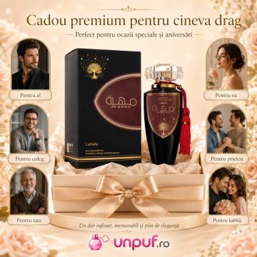 Parfum Arăbesc Lattafa Mohra 100 ml, Apă de Parfum Unisex, Aromă Lemnoasă Condimentată cu Șofran, Lavandă, Trandafir, Cașmir și Santal - Img 7