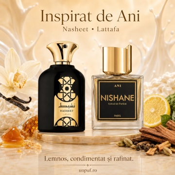 Parfum Arăbesc Lattafa Nasheet 100 ml, Apă de Parfum Unisex, Aromă Fresh Lemnoasă cu Tămâie, Nucșoară, Cașmeran și Santal - Img 8
