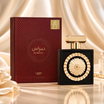 Parfum Arăbesc Lattafa Nebras 100 ml, Apă de Parfum Unisex, Aromă Oriental Gurmandă cu Fructe de Pădure, Vanilie, Cacao și Tonka