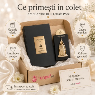 Parfum Arăbesc Lattafa Pride Art of Arabia III 100 ml, Apă de Parfum Unisex, Aromă Orientală cu Tămâie, Curmale, Vanilie, Tutun și Tonka - Img 4