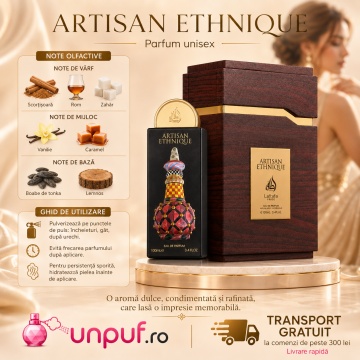 Parfum Arăbesc Lattafa Pride Artisan Ethnique 100 ml, Apă de Parfum Damă, Aromă Gurmandă cu Scorțișoară, Rom, Zahăr, Vanilie, Caramel, Boabe de Tonka și Note Lemnoase - Img 9