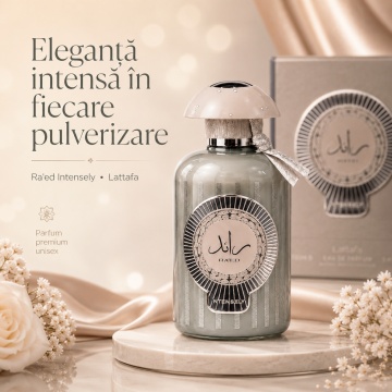Parfum Arăbesc Lattafa Raed Intensely 100 ml, Apă de Parfum Bărbat, Aromă Citrică Lemnoasă cu Bergamotă, Cardamom, Piper Negru, Oud, Șofran și Vanilie - Img 5