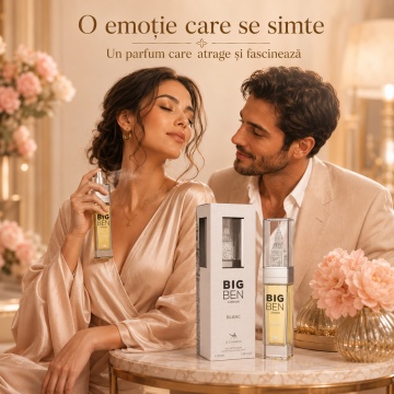 Parfum Arăbesc Le Chameau Big Ben London Blanc EDP 85 ml Unisex, Inspirat Santal 33, Aromă Aromatic Orientală cu Citrice, Condimente, Flori Albe, Lavandă, Lemn de Cedru, Ambră și Mosc - Img 5
