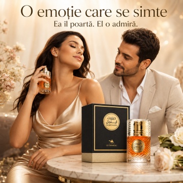 Parfum Arăbesc Le Chameau Desert Angel EDP 100 ml Unisex, Inspirat Angels’ Share Anniversary Edition, Aromă Caldă cu Coniac, Scorțișoară, Tonka, Stejar, Praline, Vanilie și Lemn de Santal - Img 5