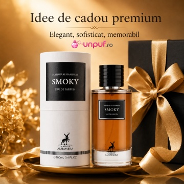 Parfum Arăbesc Maison Alhambra Smoky 100 ml, Apă de Parfum Unisex, Damă și Bărbat, Aromă Oriental Tămâioasă cu Citrice, Condimente, Piper, Labdanum, Lemn Afumat, Tămâie, Oud, Ambră, Mosc și Rășini - Img 6