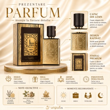 Parfum Arăbesc Maqaal Oud Ard Al Zaafaran 50 ml, Apă de Parfum Unisex Damă și Bărbat, Aromă Oriental Oud Lemnoasă Inspirată de Oud for Greatness - Img 3