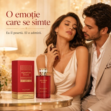 Parfum Arăbesc Milestone Equator Rouge EDP 100 ml Unisex, Inspirat So Scandal!, Aromă Oriental Ambrată cu Citrice, Iasomie, Șofran, Cedru, Ambră, Note Dulci, Ambroxan, Mosc și Rășini - Img 5