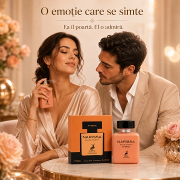 Parfum Arăbesc Narissa Ambre Maison Alhambra EDP 100 ml Damă, Inspirat Narciso Ambrée, Aromă Oriental Florală cu Flori Albe, Ylang-Ylang, Ambră, Mosc, Cashmeran, Cedru și Vanilie - Img 5
